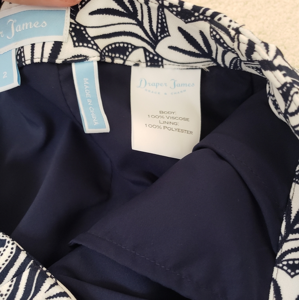 Draper James Blue/White Patterned Skirt sz2 - Picture 4 of 12